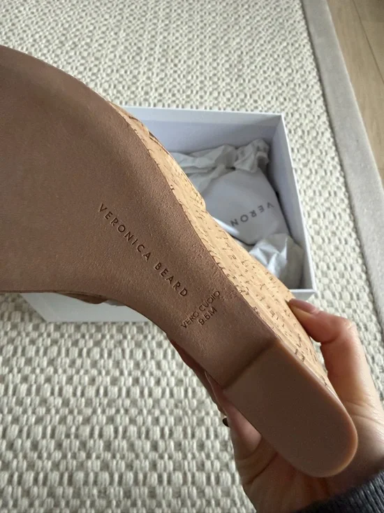 Veronica Beard Natural Cork Wedge Slide NEW WITH TAGS - Picture 4 of 4
